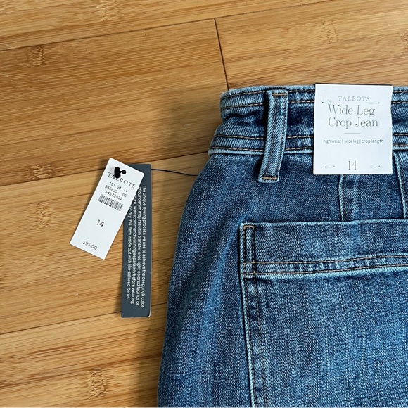 Talbots Wide Leg Crop Jean High Waisted New with Tags - Size 14 - Picture 9 of 13